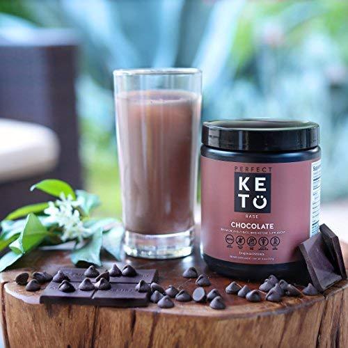 Perfect Keto Exogenous Ketones: Base BHB Salts Supplement. Ketones for Ketogenic Diet Best to Support Weight Management & Energy, Focus and Ketosis Beta-Hydroxybutyrate BHB Salt (Chocolate)