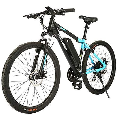 ANCHEER Electric Mountain Bike 27.5'' Electric Bicycle, 350W Ebike with Removable 36V 10.4Ah Lithium-Ion Battery for Adults, Shimano 24 Speed and LCD Display (Black&Blue)