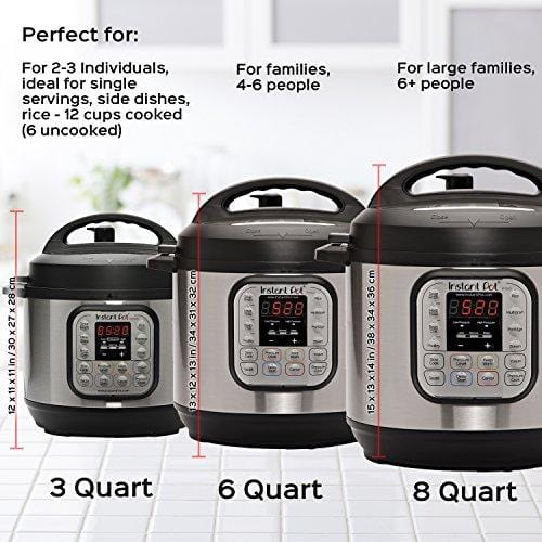 Instant Pot Duo Mini 3 Qt 7-in-1 Multi- Use Programmable Pressure Cooker, Slow Cooker, Rice Cooker, Steamer, Sauté, Yogurt Maker and Warmer