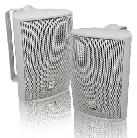 Dual Electronics LU43PW 3-Way High Performance Outdoor Indoor Speakers with Powerful Bass | Effortless Mounting Swivel Brackets | All Weather Resistance | Expansive Stereo Sound Coverage | Sold in Pairs