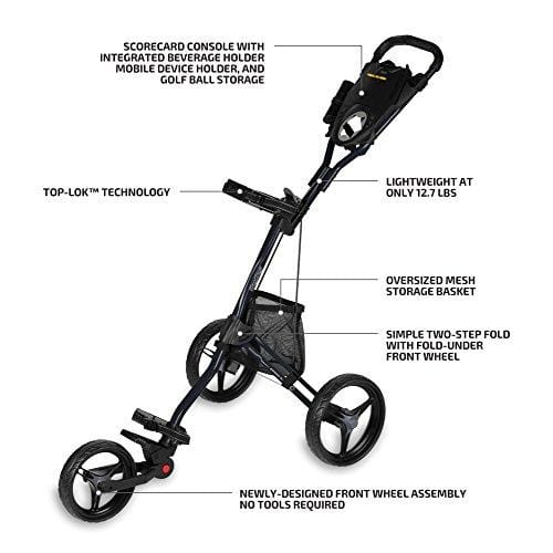 Bag Boy Golf Express DLX Pro Cart (Matte Black/Charcoal, ) [product _type] Bag Boy - Ultra Pickleball - The Pickleball Paddle MegaStore