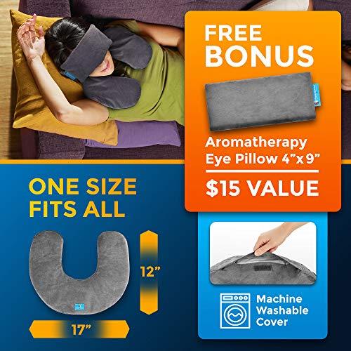 Neck and Shoulder Pain Relief Heating Wrap - Natural Moist Heat Therapeutic Pillow with Herbal Aromatherapy - Instant Relief for Tension and Stress, Migraines, Headaches, Muscle Pain, Stiffness