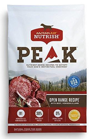 Rachael Ray Nutrish PEAK Natural Grain Free Dry Dog Food, Open Range  with Beef, Venison & Lamb, 23 lbs