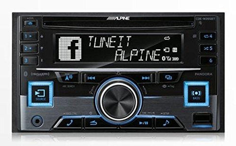 Alpine CDE-W265BT Double DIN Bluetooth in-Dash CD/AM/FM Receiver w/App Direct Mode