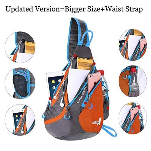 SEEU Sling Backpack for Women Men, Lightweight Back Sack Rope Sling Bag Cross Body Messenger Bags for Gym Travel