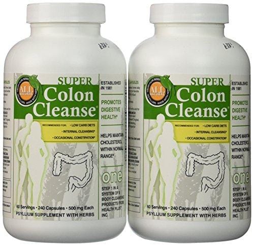 Health Plus Super Colon Cleanse: 10-Day Cleanse -Detox |  12 Cleanses, 480 Capsules