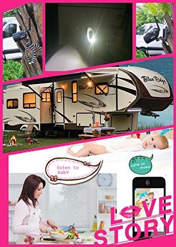 EsiCam Battery Backup Camera Wireless for Smart Phone Versatile Used for RV Travel Trailer Hitch Tow Truck Home Security Baby Monitor Creative All in One Camera with Flash and Battery-EH05