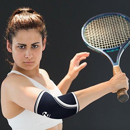 Elbow Sleeves (Pair)W/ Bonus Heavy Duty Wrist Wraps-Support & Compression for Weightlifting, Powerlifting, CrossFit,Bench Press and Tennis-5mm Neoprene Brace for Both Women & Men, Black ,XXL