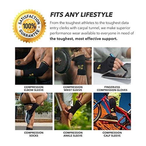 CopperJoint Copper-Infused Compression Knee Sleeve, Promotes Increased Blood Flow to The Knee While Supporting Tendons & Ligaments for All Lifestyles, Single Sleeve (Medium)