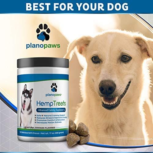 Hemp Treats - Safe Calming Treats for Dogs - Hemp Oil for Pets - Dog Anxiety Relief - Natural Calming Aid - Helps with Separation Anxiety - Storms - Fireworks - Chewing - Stress - Barking - 120 Count