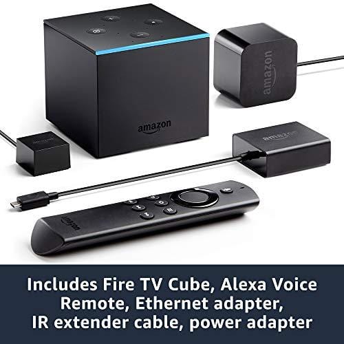 Fire TV Cube, hands-free with Alexa and 4K Ultra HD, streaming media player