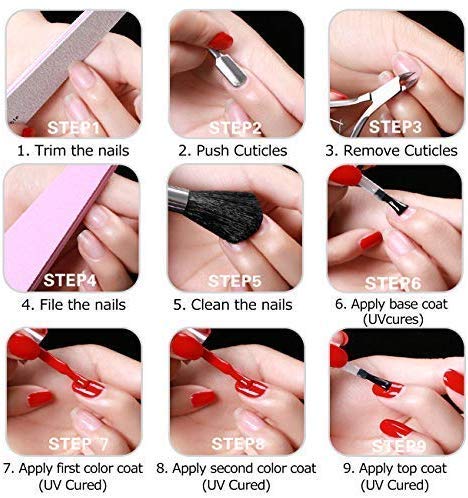 Beetles 23 Pcs Gel Nail Polish Kit - Soak Off LED Lamp Gel Polish Set Black White Glitter Nail Gel Polish with No Wipe Base and Top Coat for Nail Art Salon Starter Manicure New Year Holiday Gifts Box