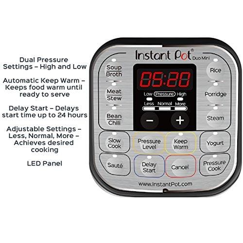 Instant Pot Duo Mini 3 Qt 7-in-1 Multi- Use Programmable Pressure Cooker, Slow Cooker, Rice Cooker, Steamer, Sauté, Yogurt Maker and Warmer