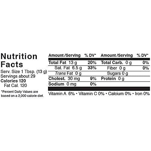 Bulletproof Grass-Fed Ghee, Quality Clarified Butter Fat from Pasture-Raised Cows (13.5 Ounces)