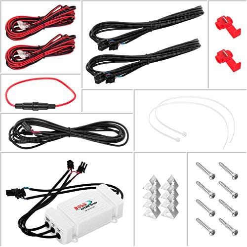 BOSS Audio MRGB65 200 Watt (Per Pair), 6.5 Inch, Full Range, 2 Way Marine Speakers, (Sold in Pairs) Multi Color LED Illumination with Wireless Radio Frequency Remote