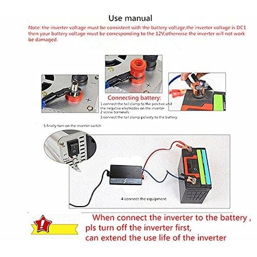 KRXNY 3000W Pure Sine Wave Power Inverter Peak 6000W 48V DC to 110V 120V AC 60HZ for Car RV Use or Home Solar System with LCD Display