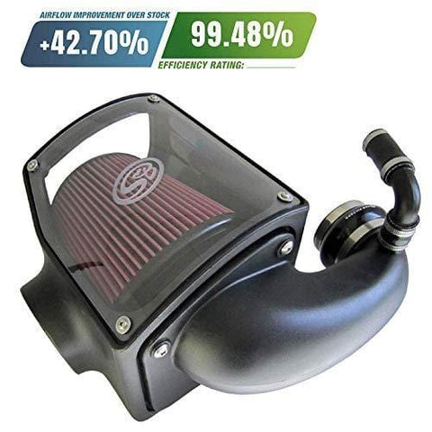 S&B Filters 75-5045 Cold Air Intake For 1992-2000 Chevy/GMC Duramax 6.5L (Oiled Cleanable, 8-ply Cotton Filter)
