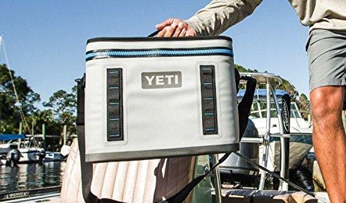 YETI Hopper Flip 18 Portable Cooler, Fog Gray/Tahoe Blue–