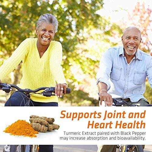 Turmeric Curcumin Max Potency 95% Curcuminoids 1950mg with Bioperine Black Pepper for Best Absorption, Best Vegan Joint Pain Relief, Made in USA, Turmeric Pills by Natures Nutrition - 180 Capsules