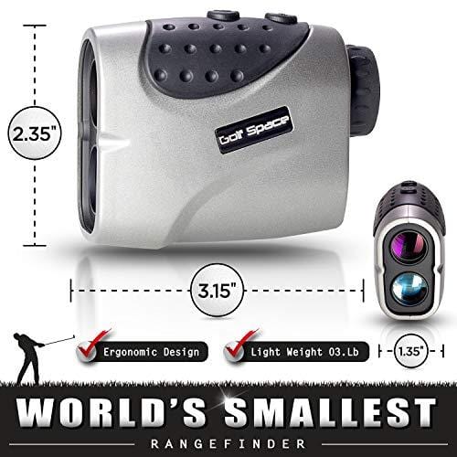 Golf Laser Range Finder by Golf Space - Rangefinder Binoculars Power Device With High Precision. Measuring Distance Slope Angle and Flag Lock. Hunting Binocular Rangefinders. Rechargeable
