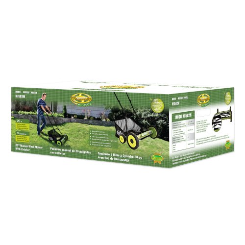 Snow Joe FBA_MJ502M 20-Inch Manual Reel Mower w/Grass Catcher, Green