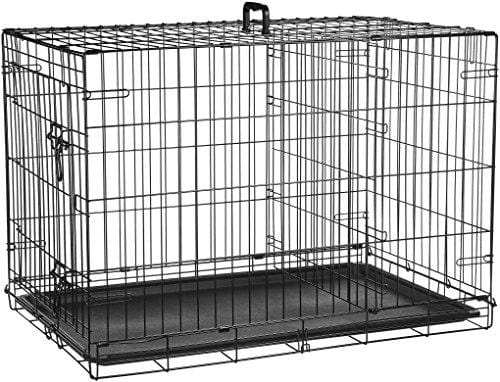 AmazonBasics Single-Door Folding Metal Dog Crate - 36 Inches
