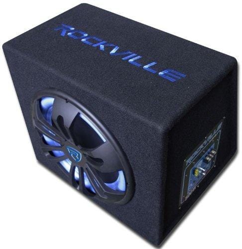 Rockville RVB12.1A 12 Inch 500W Active Powered Car Subwoofer+Sub Enclosure Box