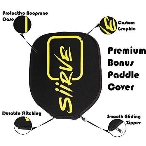 Graphite Pickleball Paddle with Cover | USAPA Approved | Premium Pickle Ball Racket and Case | Nomex Honeycomb Core (Flight)