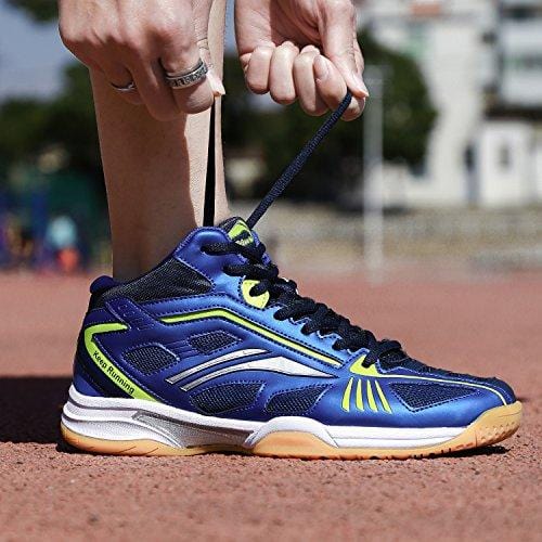 Mishansha Badminton Shoes for Men Non Slip Indoor Court Volleyball Tennis Sneakers Safety Training Shoe Blue