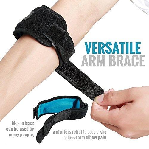 Elbow Brace 2 Pack for Tennis & Golfer's Elbow Pain Relief