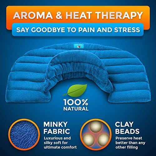 Neck and Shoulder Wrap - Instant Relief for Tension and Stress, Migraines, Headaches, Aches, Spasms, Arthritis, Stiffness, and Tightness - Deep, Penetrating Muscle Relaxation with Herbal Aromatherapy