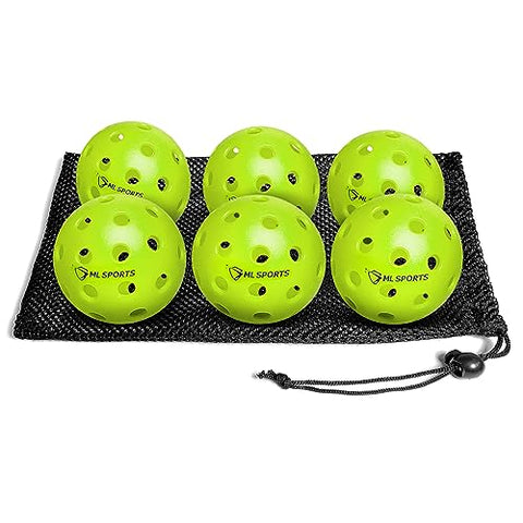 Marc Logan Sports High-Performance Outdoor Pickleball Balls - Durable & Long-Lasting Pickle Ball for Pickleball Training and as Pickleball Gift for Professionals, Beginners & Every Player in-Between