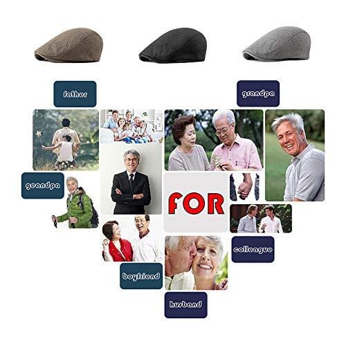 LANLEO Men's Newsboy Hat Cotton Gatsby Flat Ivy Driving Golf Cap (Gray-b) [product _type] LANLEO - Ultra Pickleball - The Pickleball Paddle MegaStore