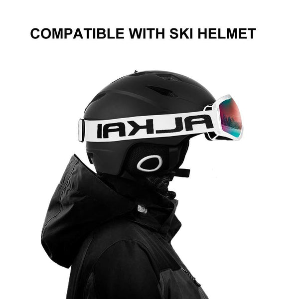 AKASO Ski Goggles, Snow Goggles for Youth, Kids & Teenagers, Snowboard Goggles with Anti-Slip Strap, Anti-Fog, Dual Layers Spherical Lens, UV 100% Protection