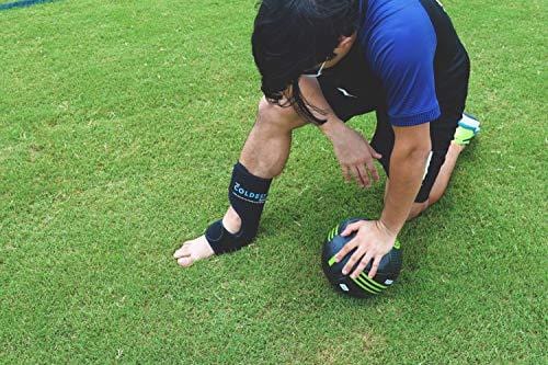 The Coldest Foot Ankle Achilles Pain Relief Ice Wrap with 2 Cold Gel Packs | Best for Achilles Tendon Injuries, Plantar Fasciitis, Bursitis & Sore Feet Built for Cold Therapy (Black XS-XL)