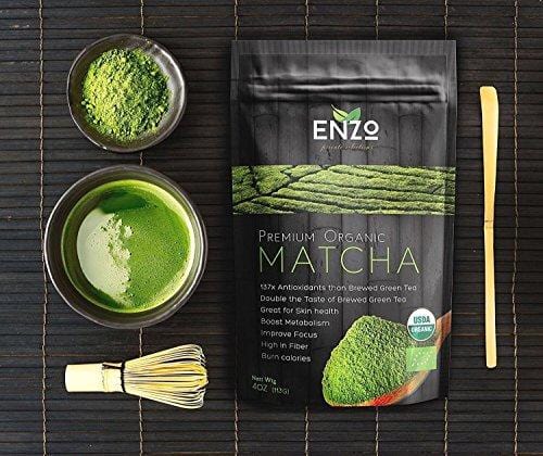 Premium Culinary Organic Matcha Green Tea Powder - USDA Certified Premium Culinary Maccha Zen Buddhist Grade Teas (4oz 113 Servings) Great for Drinking as hot tea, latte , baking