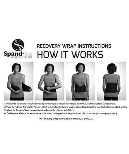 Spand-Ice Recovery Wrap with Ice and Heat Therapy - Lower Back Pain and Lumbar Support Belt - Includes 2 Ice/Heat Packs (Large/X-Large)