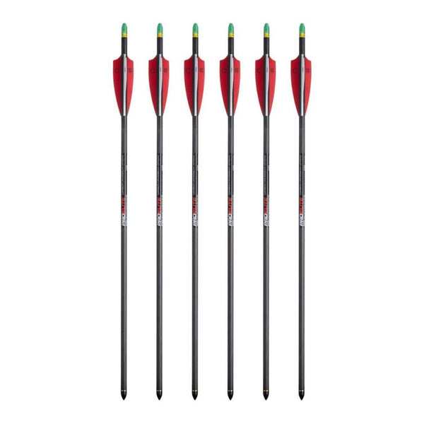 Tenpoint Pro Elite Carbon Crossbow Arrows with Alpha-Nocks, Broadheads, and Omni-Brite 2.0 Lite Sticks, 6-Pack Bundle (HEA-640.6). for use with Any Crossbow. (5 Items)