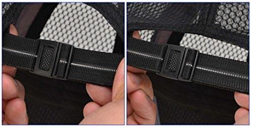 Men's Women's Peaked Mesh Sunscreen Cap Sports Hats for Fishing Tennis Baseball Beach Board Running Hiking Travelling Outdoor Light Black