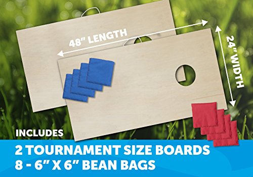 Triumph All-Wood Recreation 2x3 Cornhole Set - Includes 2 Boards, 8 All-Weather Cornhole Bags