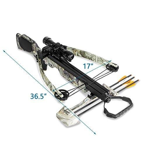 XtremepowerUS Reverse Crossbow 175 Lbs, 320 fps Hunting Equipment, Camo