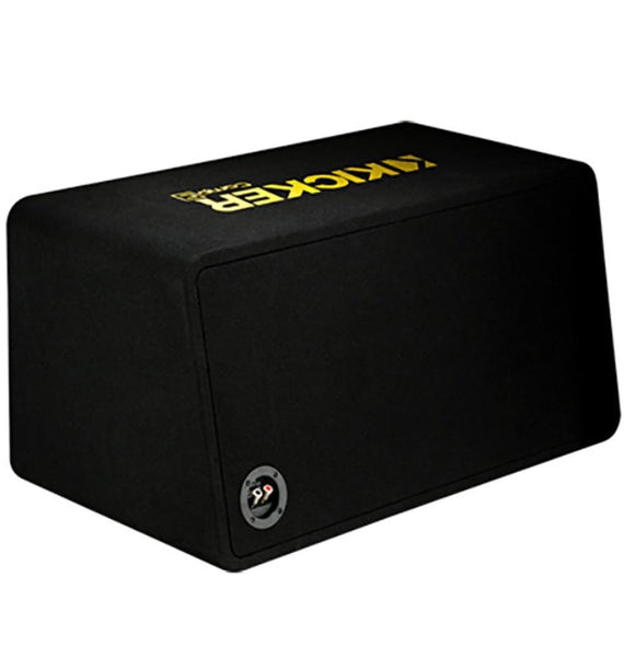 Kicker Dual 10-Inch 1200 Watt 2 Ohm Vented Loaded Subwoofer Enclosure, 44DCWC102