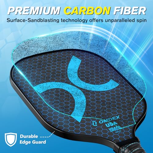 OMDEX V5 Pickleball Paddle, Carbon Fiber Pickleball Paddle Set USAPA Approved, Lightweight Pickleball Racket, Pickle Ball Paddle Gifts for Women Men