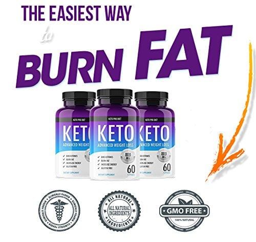 Keto Pro Diet - Advanced Keto Weight Loss Supplement - Ketogenic Fat Burner - Supports Healthy Weight Loss - Burn Fat Instead of Carbs - 30 Day Supply
