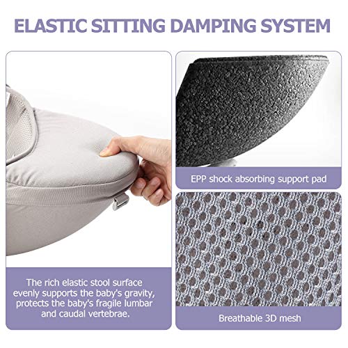 3D Baby Hip Carrier All Season Baby Sling with 9 Carry Positions Truly Hands-Free for Easy Breastfeeding, No Infant Insert Needed, One Size Fits All -Adapt to Newborn, Infant & Toddler, Great Hiking