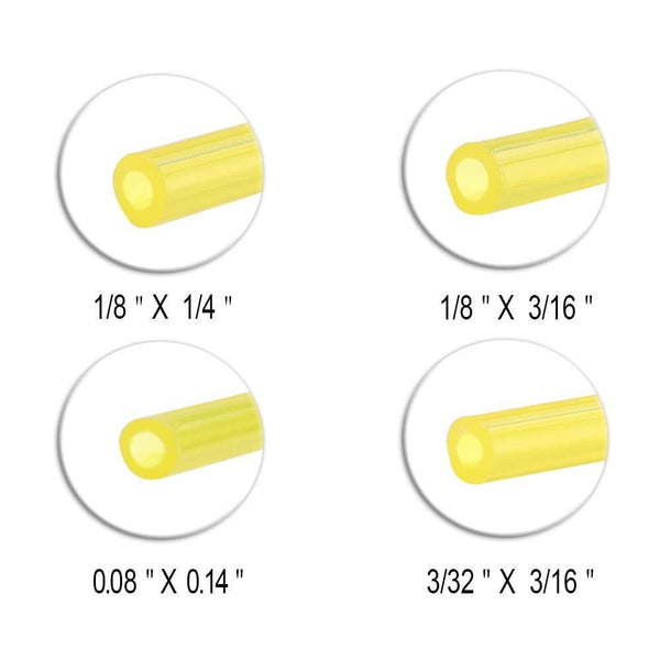 Hipa (4 Size 4-Feet-Long Fuel Line Hose Tube I.D. x O.D. 3/32" x 3/16" 1/8" x 3/16" 1/8" x 1/4" .080" x .140" for Poulan Craftman Chainsaw String Trimmer Blower