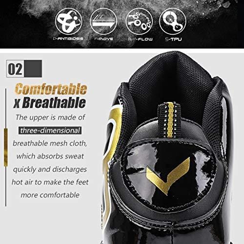 Mens Basketball Shoes Equality Signature Comfortable Sneakers for Boys Breathable Girls Basketball Shoes Non-slip High Top Shoes for Boys Cushion Boys Basketball Shoes Tennis Shoes Size 10 Black