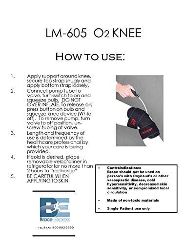 O2 Cold Therapy Knee Wrap with Ice Pack and Air Compression Wrap, Universal