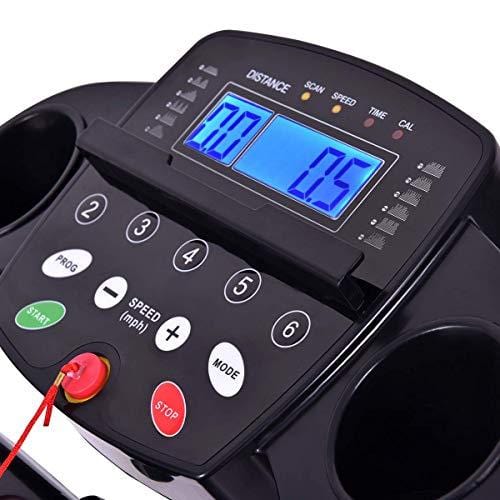 Goplus 800W Folding Treadmill Electric Motorized Power Fitness Running Machine with LED Display and Mobile Phone Holder Perfect for Home Use (Black)