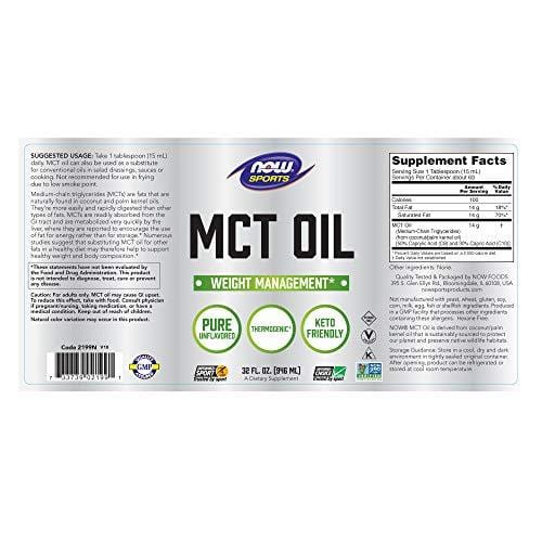 NOW Sports Nutrition, MCT (Medium-chain triglycerides)Oil, Liquid, 32-Ounce